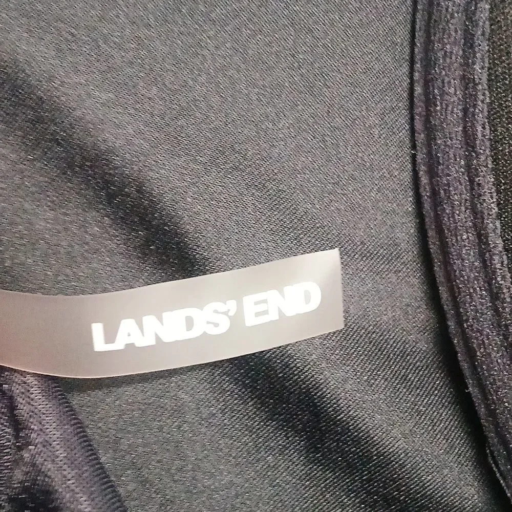 Lands' End black Tankini swimsuit top with underwire Sz 22W NWOT